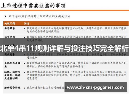 北单4串11规则详解与投注技巧完全解析